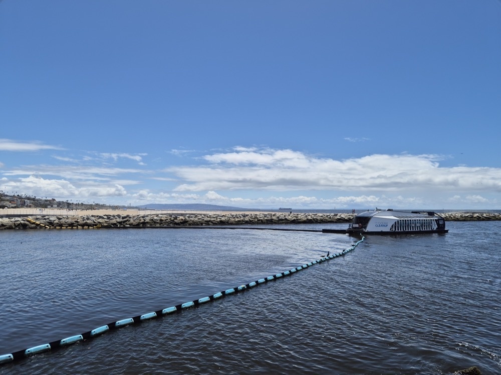 An Ocean Cleanup vessel An Ocean Cleanup vessel