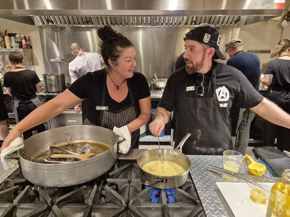 Erin helping Seba Erin helping Seba