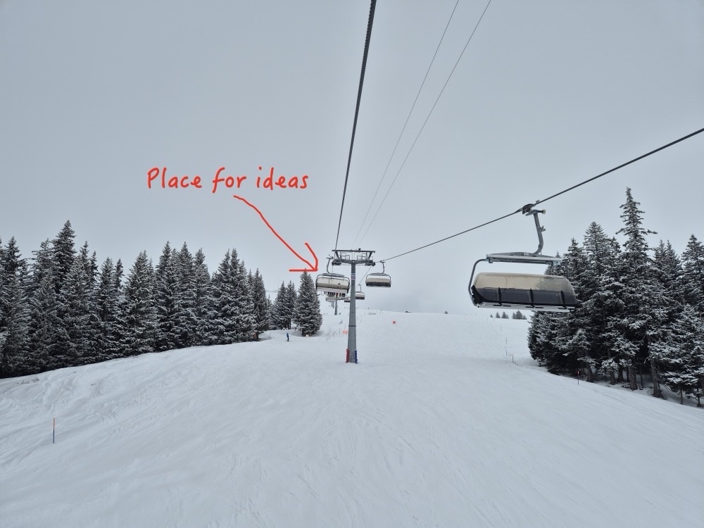 Thinking on a chair-lift Thinking on a chair-lift