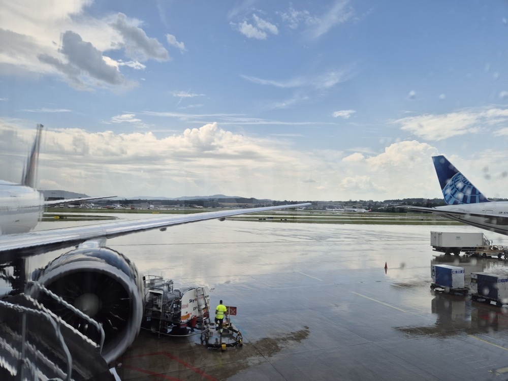 Rain on the runway Rain on the runway