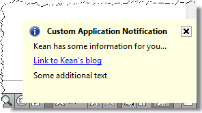 Status bar balloon notification - no border